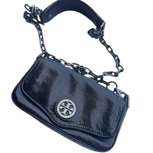 TORY BURCH party perfect mini crossbody black bag pre🖤loved